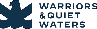 Logo with geometric design and text 'WARR & QUIET WATE'.